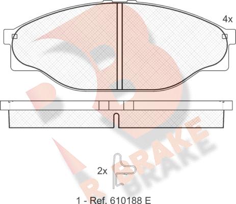 R Brake RB1010 - Гальмівні колодки, дискові гальма autozip.com.ua