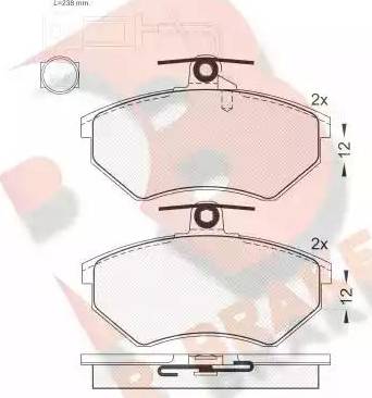 R Brake RB1013 - Гальмівні колодки, дискові гальма autozip.com.ua