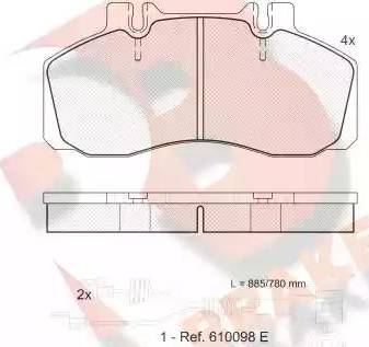 R Brake RB1080-114 - Гальмівні колодки, дискові гальма autozip.com.ua
