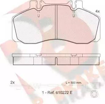 R Brake RB1080-110 - Гальмівні колодки, дискові гальма autozip.com.ua