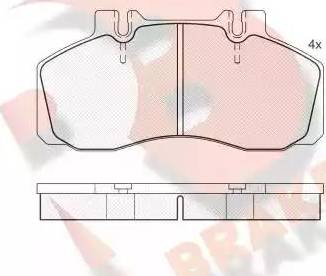 R Brake RB1080 - Гальмівні колодки, дискові гальма autozip.com.ua