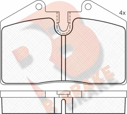 R Brake RB1036 - Гальмівні колодки, дискові гальма autozip.com.ua