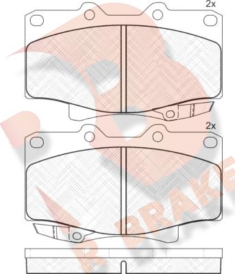 R Brake RB1026 - Гальмівні колодки, дискові гальма autozip.com.ua