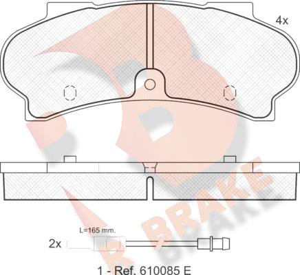 R Brake RB1028 - Гальмівні колодки, дискові гальма autozip.com.ua