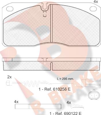 R Brake RB1078-117 - Гальмівні колодки, дискові гальма autozip.com.ua