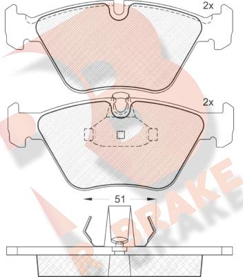 R Brake RB1140 - Гальмівні колодки, дискові гальма autozip.com.ua