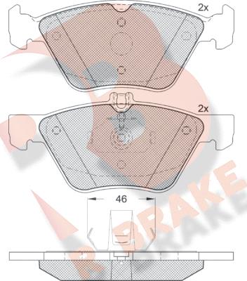 R Brake RB1159 - Гальмівні колодки, дискові гальма autozip.com.ua