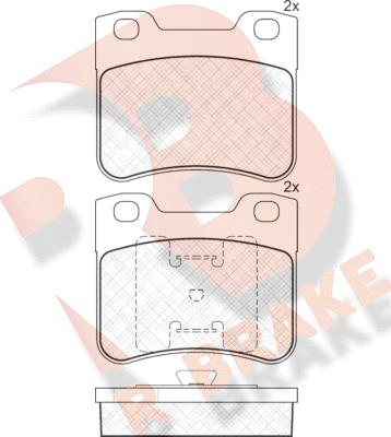 R Brake RB1150 - Гальмівні колодки, дискові гальма autozip.com.ua