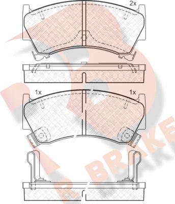 R Brake RB1153 - Гальмівні колодки, дискові гальма autozip.com.ua