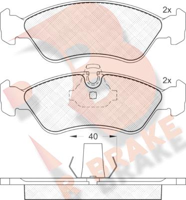 R Brake RB1152 - Гальмівні колодки, дискові гальма autozip.com.ua