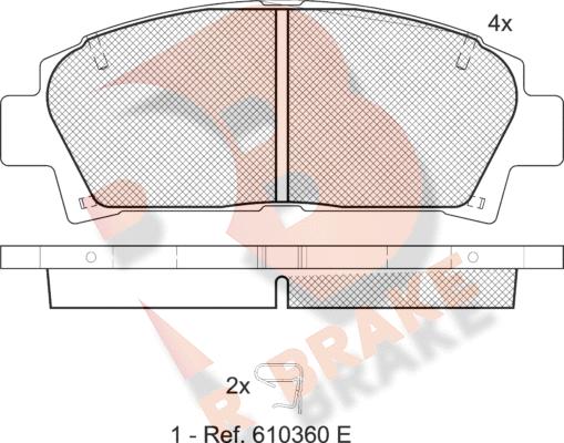 R Brake RB1169 - Гальмівні колодки, дискові гальма autozip.com.ua