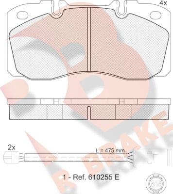 R Brake RB1161-116 - Гальмівні колодки, дискові гальма autozip.com.ua