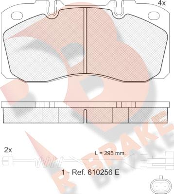 R Brake RB1161-117 - Гальмівні колодки, дискові гальма autozip.com.ua