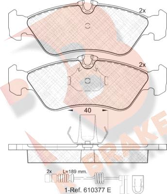 R Brake RB1103-203 - Гальмівні колодки, дискові гальма autozip.com.ua