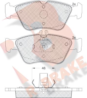 R Brake RB1115 - Гальмівні колодки, дискові гальма autozip.com.ua