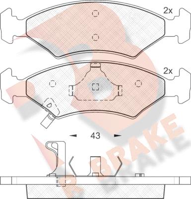 R Brake RB1185 - Гальмівні колодки, дискові гальма autozip.com.ua