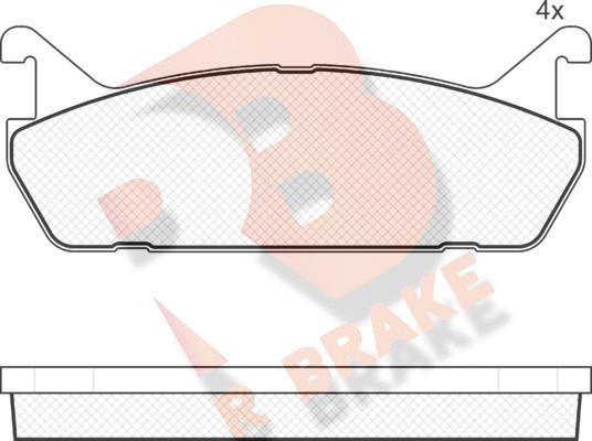 R Brake RB1186 - Гальмівні колодки, дискові гальма autozip.com.ua