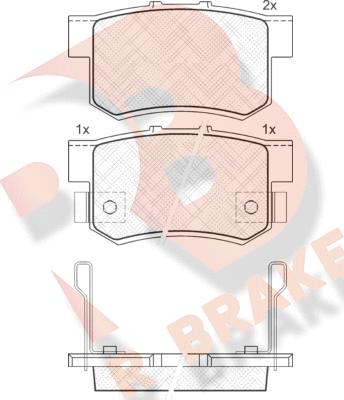 R Brake RB1187 - Гальмівні колодки, дискові гальма autozip.com.ua