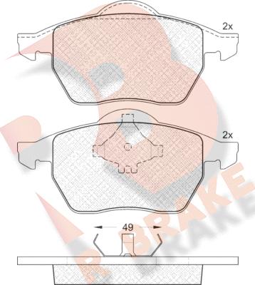 R Brake RB1139 - Гальмівні колодки, дискові гальма autozip.com.ua