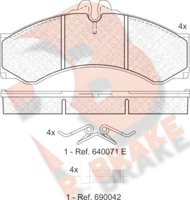 R Brake RB1126-204 - Гальмівні колодки, дискові гальма autozip.com.ua