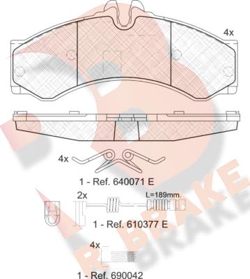 R Brake RB1126-203 - Гальмівні колодки, дискові гальма autozip.com.ua