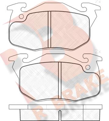 R Brake RB1120 - Гальмівні колодки, дискові гальма autozip.com.ua