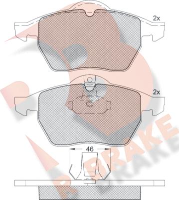 R Brake RB1128 - Гальмівні колодки, дискові гальма autozip.com.ua