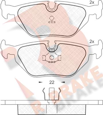 R Brake RB1174 - Гальмівні колодки, дискові гальма autozip.com.ua