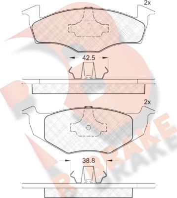 R Brake RB1178 - Гальмівні колодки, дискові гальма autozip.com.ua