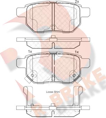 R Brake RB1899 - Гальмівні колодки, дискові гальма autozip.com.ua