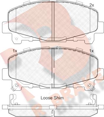 R Brake RB1894 - Гальмівні колодки, дискові гальма autozip.com.ua