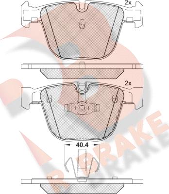 R Brake RB1896 - Гальмівні колодки, дискові гальма autozip.com.ua