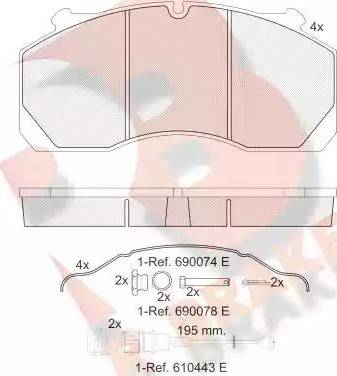 R Brake RB1858-228 - Гальмівні колодки, дискові гальма autozip.com.ua