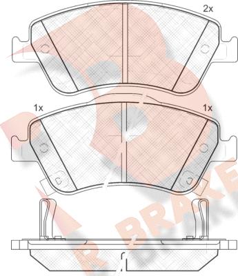 R Brake RB1869 - Гальмівні колодки, дискові гальма autozip.com.ua