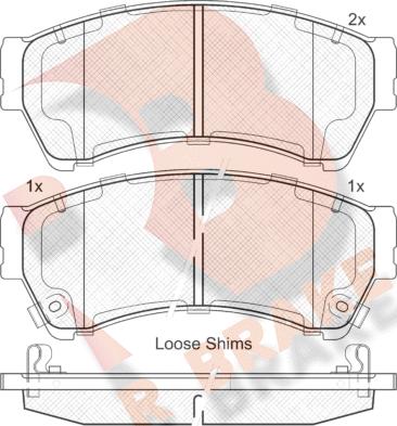 R Brake RB1868 - Гальмівні колодки, дискові гальма autozip.com.ua