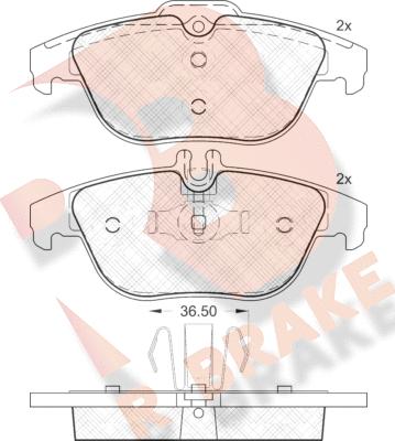 R Brake RB1863 - Гальмівні колодки, дискові гальма autozip.com.ua