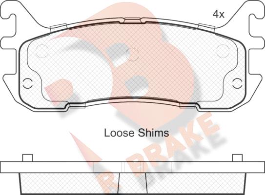 R Brake RB1819-204 - Гальмівні колодки, дискові гальма autozip.com.ua