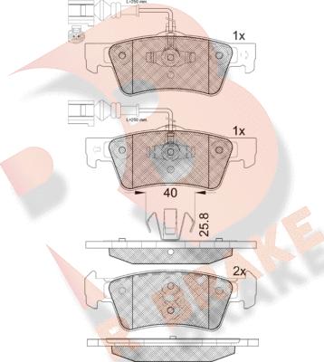 R Brake RB1815-203 - Гальмівні колодки, дискові гальма autozip.com.ua