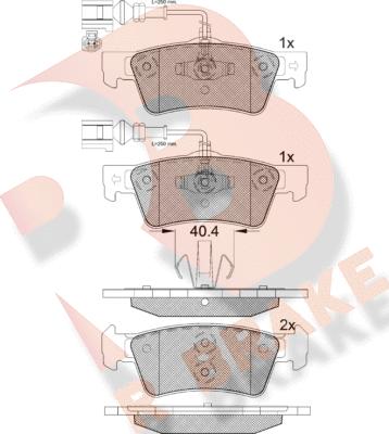 R Brake RB1815 - Гальмівні колодки, дискові гальма autozip.com.ua