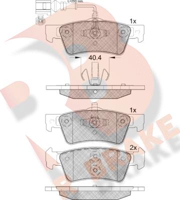 R Brake RB1816-203 - Гальмівні колодки, дискові гальма autozip.com.ua