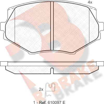 R Brake RB1818 - Гальмівні колодки, дискові гальма autozip.com.ua