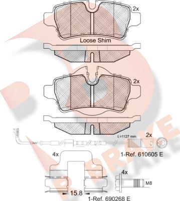 R Brake RB1812067 - Гальмівні колодки, дискові гальма autozip.com.ua