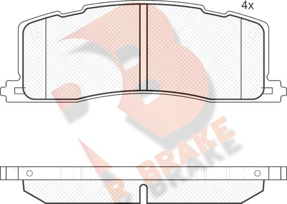 R Brake RB1817 - Гальмівні колодки, дискові гальма autozip.com.ua
