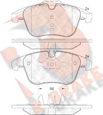 R Brake RB1885 - Гальмівні колодки, дискові гальма autozip.com.ua