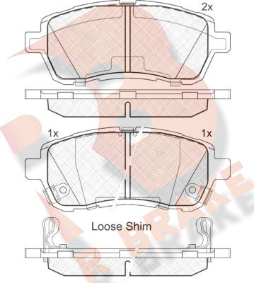 R Brake RB1881-200 - Гальмівні колодки, дискові гальма autozip.com.ua