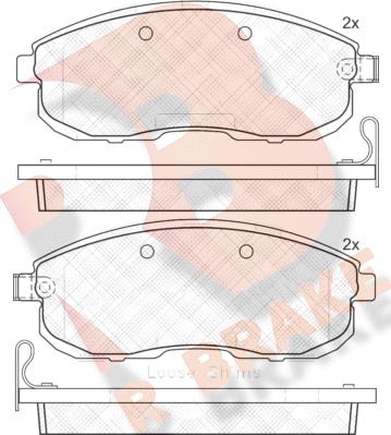 R Brake RB1882-200 - Гальмівні колодки, дискові гальма autozip.com.ua