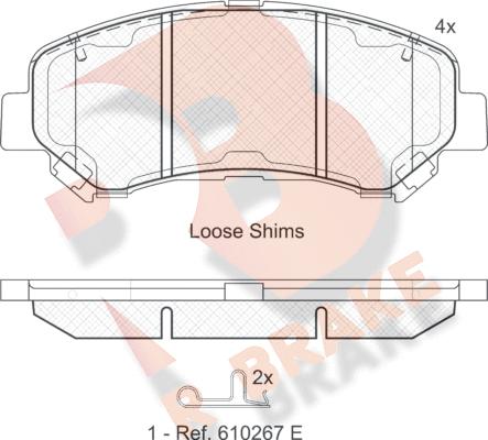 R Brake RB1834 - Гальмівні колодки, дискові гальма autozip.com.ua