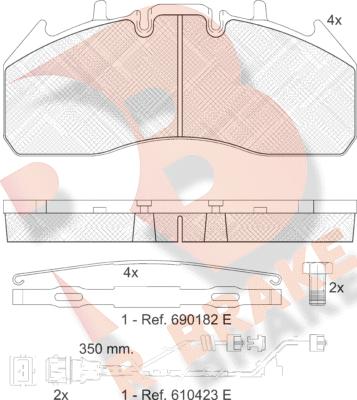 R Brake RB1831-122 - Гальмівні колодки, дискові гальма autozip.com.ua