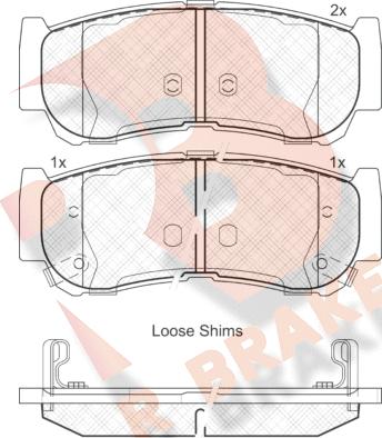 R Brake RB1829 - Гальмівні колодки, дискові гальма autozip.com.ua