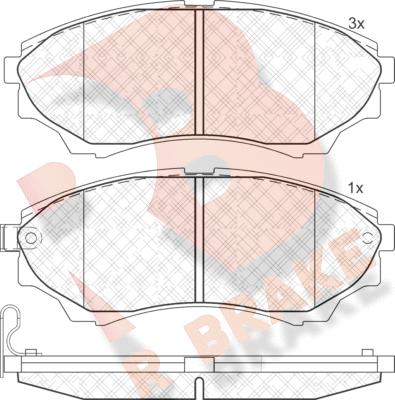 R Brake RB1822 - Гальмівні колодки, дискові гальма autozip.com.ua